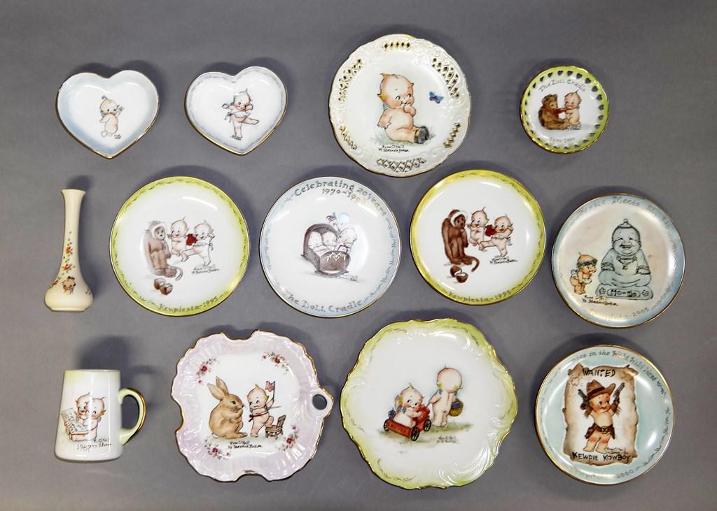 Florence Baker Hand painted Kewpie China (1 of 1)