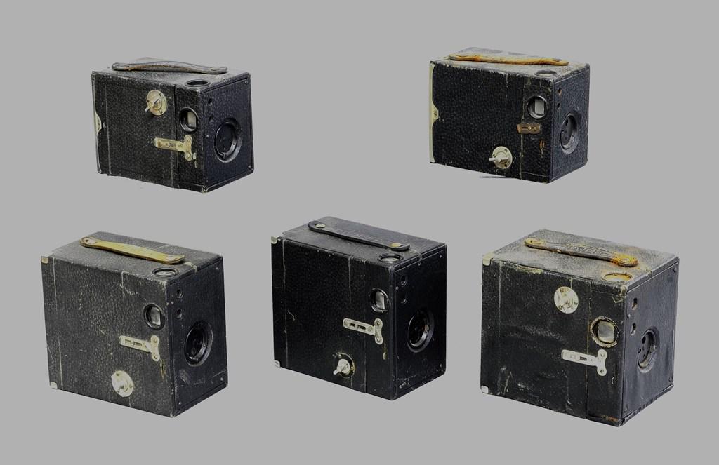 Five Antique Kewpie Box Cameras (1 of 3)