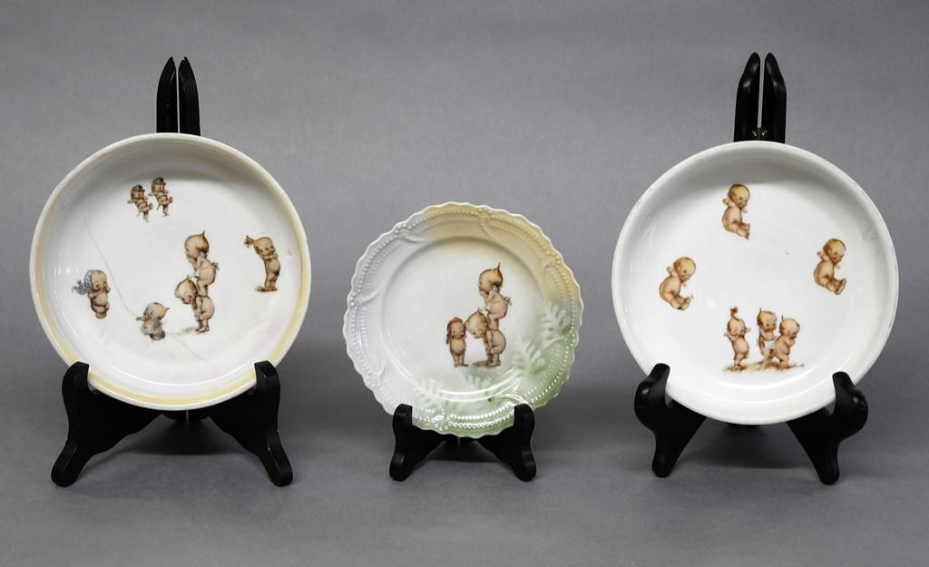 Early German Kewpie Bowls & Plate (1 of 3)