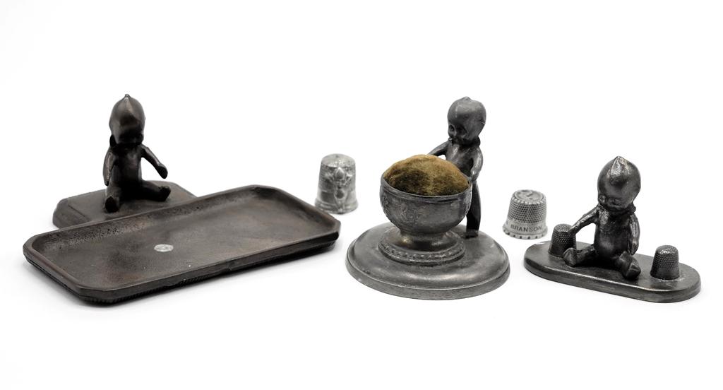 Antique Kewpie Metal Sewing Items (1 of 4)