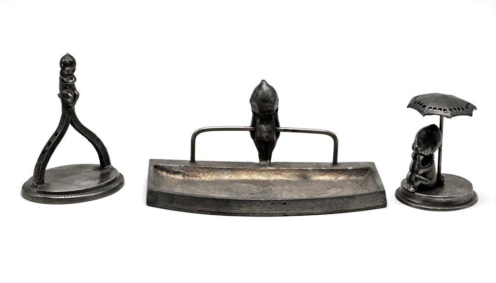 Antique Kewpie Hatpin Stands & Tray (1 of 4)