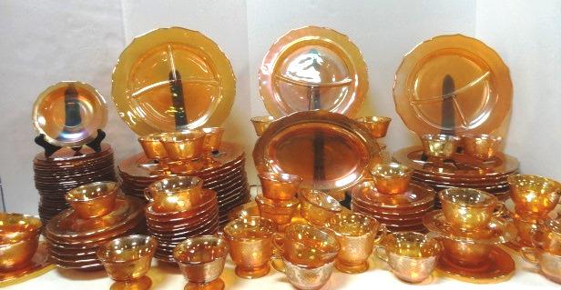Large Group of Normandy Marigold Depression Glass (1 of 11)