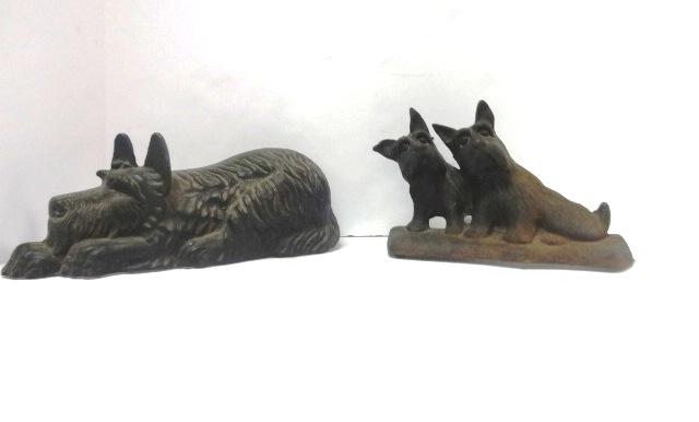 Scotty Dog Door Stops Cast Iron (1 of 7)