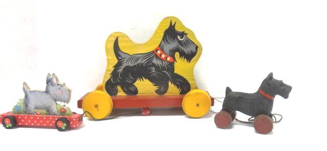 Three Scotty Dog Pull Toys (1 of 6)