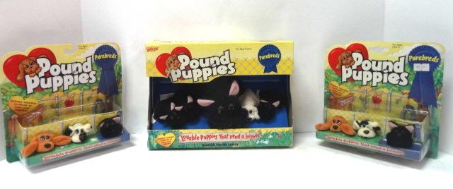 Three Pound Puppy Packages: Largest 7 1/2"T 10"L Scotty, Terrier Family 2 Small Blister Pack7 1/2" T x 7 1/2" W