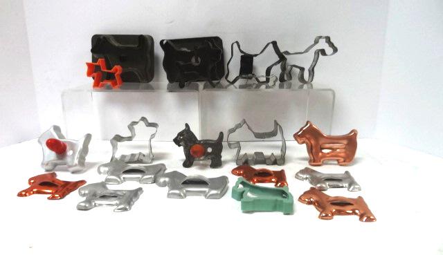 Scotty Dog Cookie Cutters: Twenty Scotty Dog Cookies Cutters, Some Vintage, some 50"s all Kinds and all styles