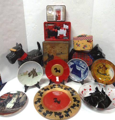 Scotty Dog Tins, Plates, Cookie Jar (1 of 4)