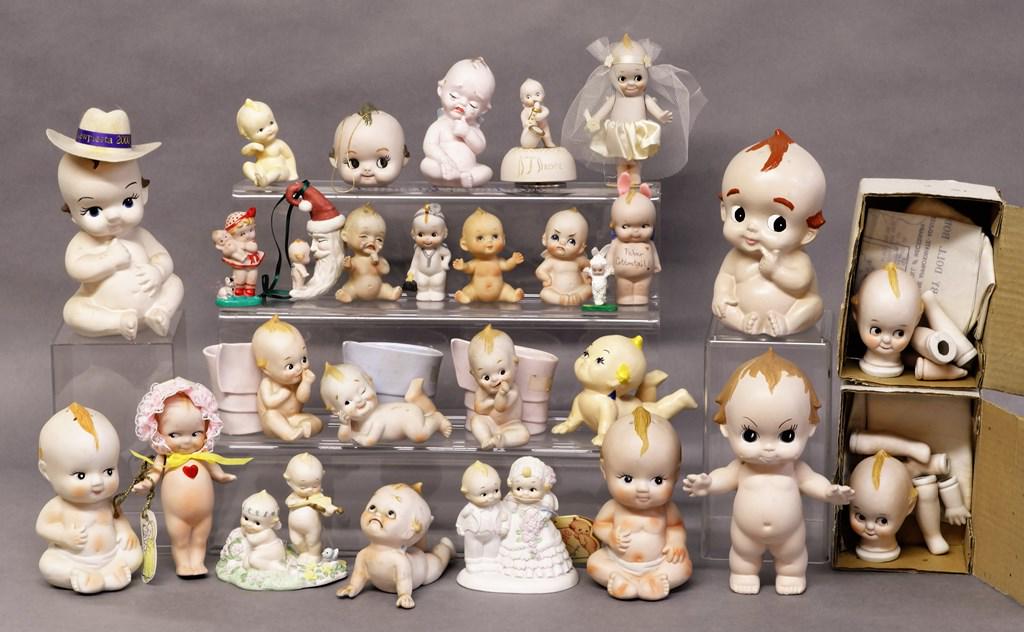 Large Group of Bisque Kewpie Figurines (1 of 1)