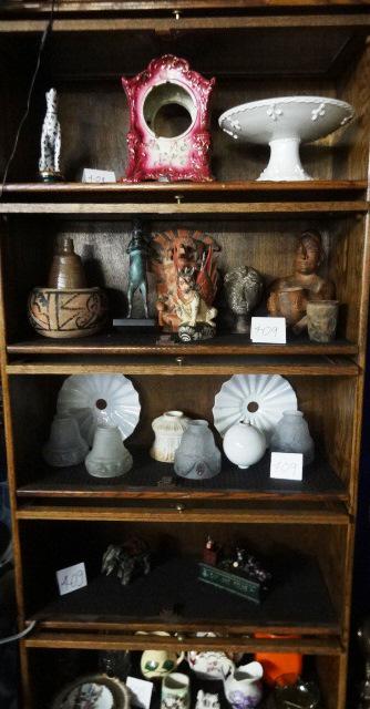 Oak  Barrister Bookcase  with Five Shelves full (1 of 8)