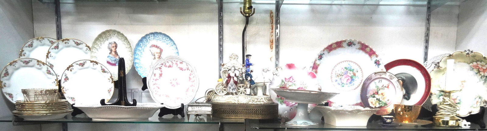 Shelf of Limoges, Plates, Royal Carlton etc. (1 of 4)