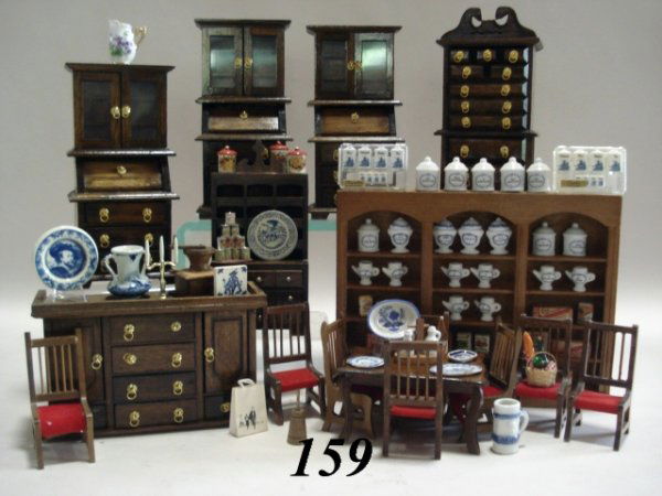 Furniture & Glassware: Large Collection of American Furniture, Some Artist Porcelain pieces, Shackman, Deft, Highboys, Chairs, Approximately 90 pcs, 8" t