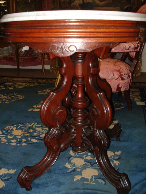 Victorian Walnut Turtle top table - 2