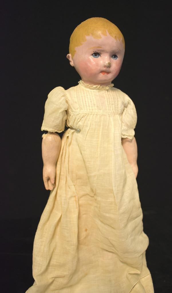 Martha Chase Hospital Doll: Baby Girl Martha Chase Doll 16 1/2" has full jointed body with Painted with brush stroke hair, also has the signature head made in Pawtucket , R.I. Made in USA, lovely doll, in very good condition