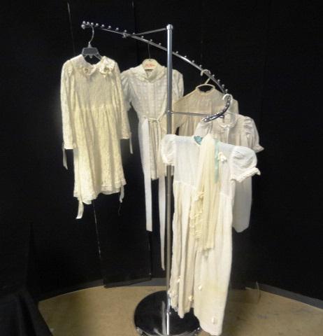 Early White Childrens Dresses: Group of White Childens Clothing 5pc one with Smocking
