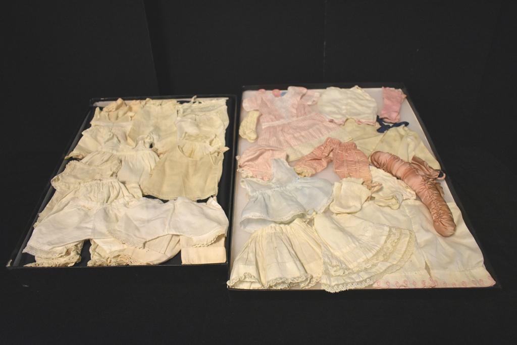 Vintage Doll Clothing: Smaller Vintage Doll Clothing, camisoles', pantaloons, Slips, etc. All sizes, dress and more!