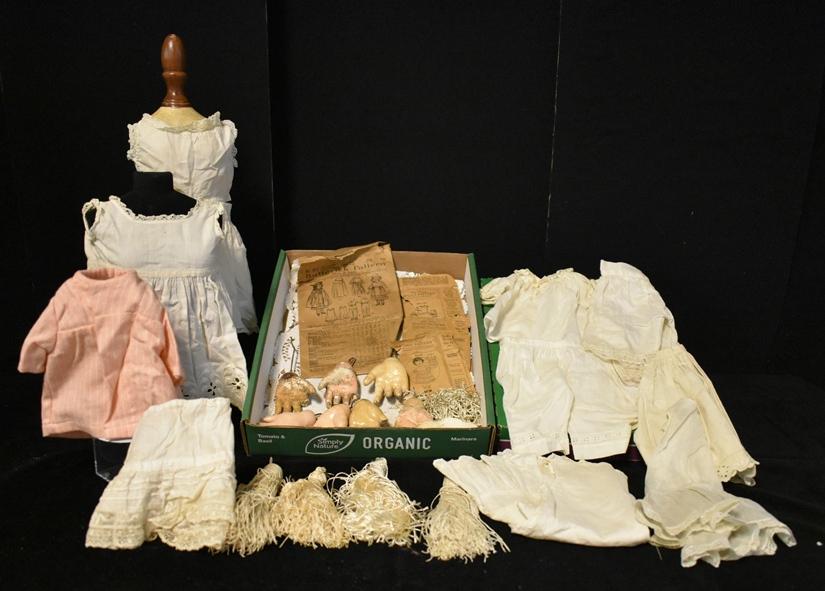 Vintage Victorian Doll Clothing and coat dress, Early: Vintage Victorian Doll Clothing and coat dress, Early Butternick Patterns , Tassels Composition Hands and more