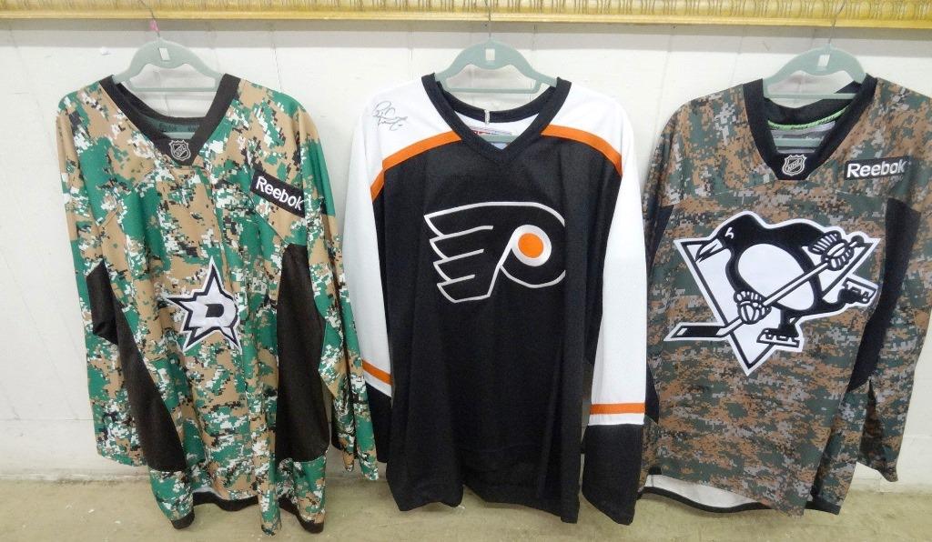 Three NHL Jerseys: Group of 3 NHL Jerseys