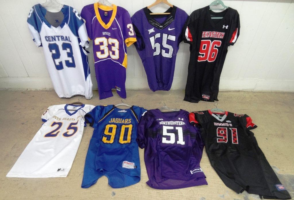 Eight College Jerseys: Group of 8 college jerseys