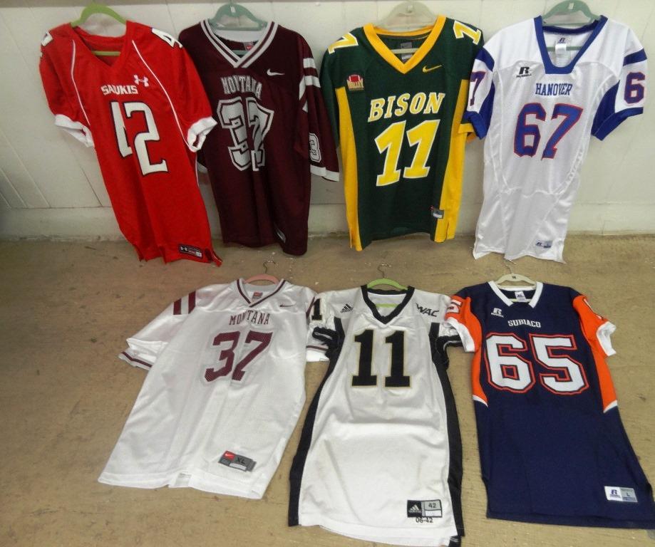 Seven College Jerseys: 7 college football jerseys