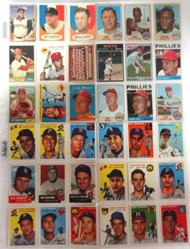 Baseball Cards: Topps 1950's - 1960's some repros