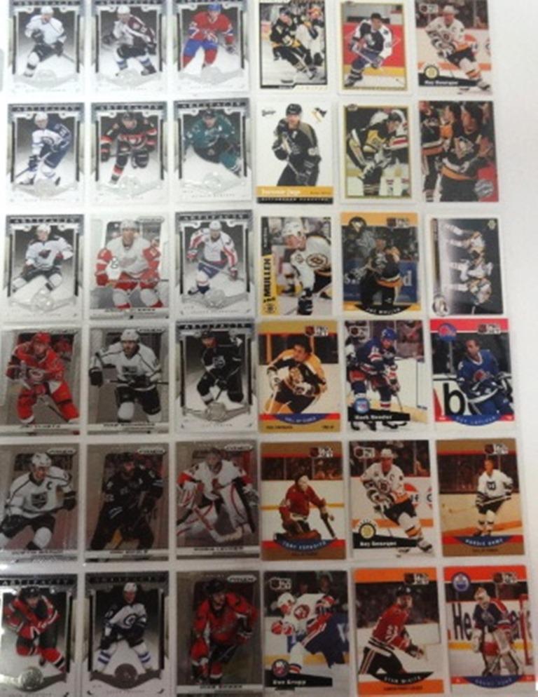 Hockey Cards: Upper Deck, Donruss, Pinnacle, Prizm, Pannini, Pro Set, 70's, 80's, 90's 2000's HOF Phil Esposito, Mark Messier, Guy LaFleur, Tony Esposito, Mario Lemieux, Ray Bourque, Gordie Howe, Stan Mikita, Grant