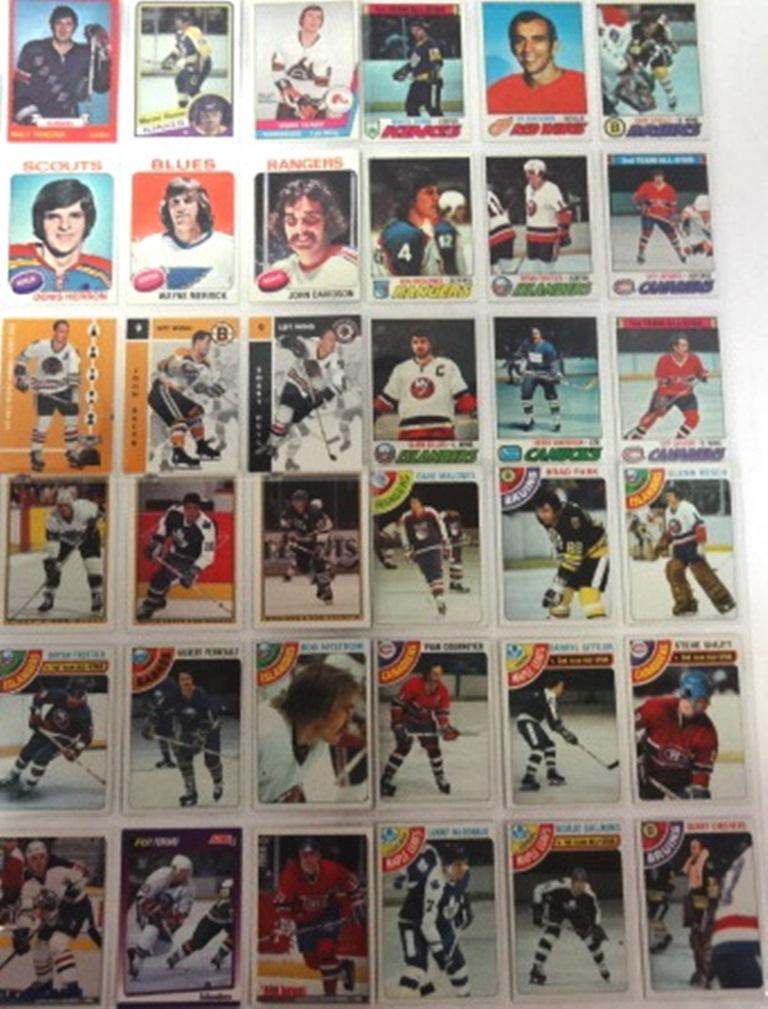 Hockey Cards: Topps, Parkhurst, Score, Upper Deck 70's, 80's HOF Marcel Dionne, Brad Park, Darryl Sittler, Bryan Trottier, Guy LaFluer