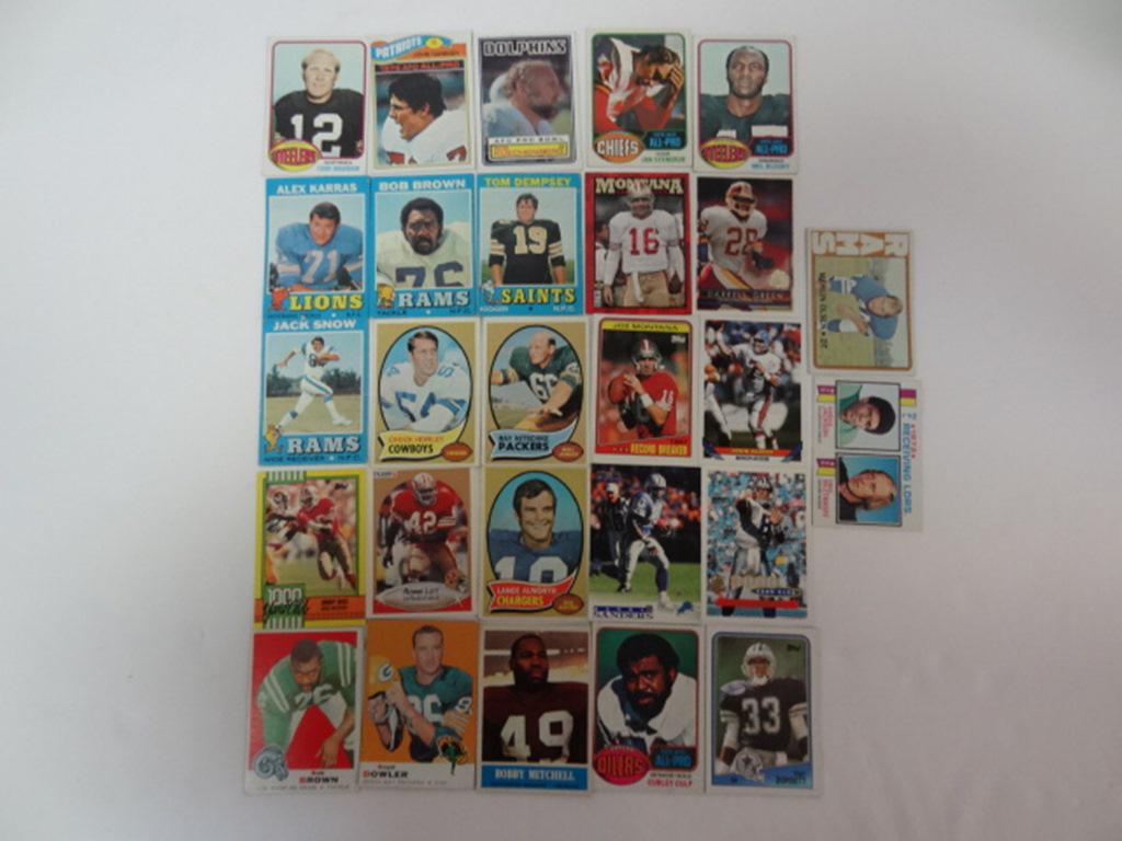 Football Cards: Mostly Topps HOF Terry Bradshaw, Barry Sanders, Tony Dorsett, many more