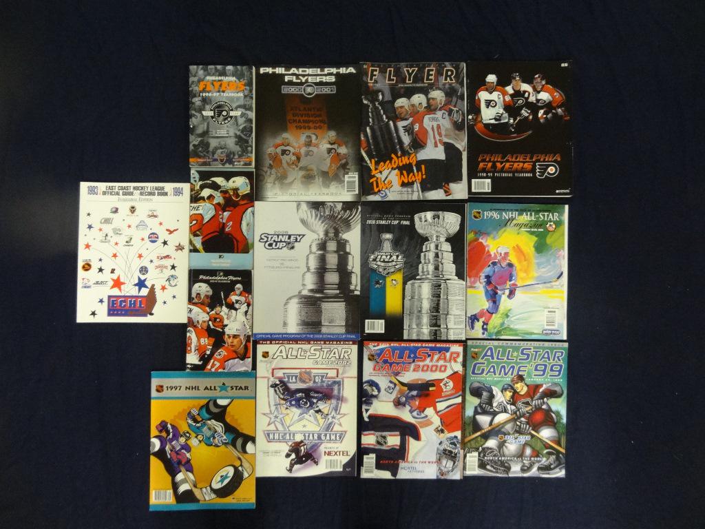 Hockey Yearbooks, Programs: Philadelphia Flyers Yearbooks, NHL Stanly Cup & NHL All-Star programs, ECHL yearbook