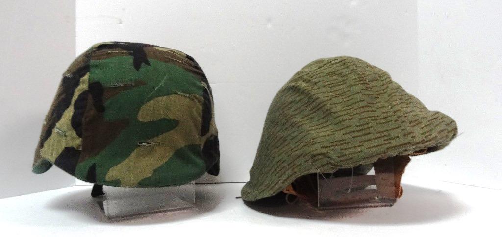 Kevlar/Steel Military Helmets: Kevlar Steel Helmet, Camo Cover Liner Wi M-2 10" , 11" dia