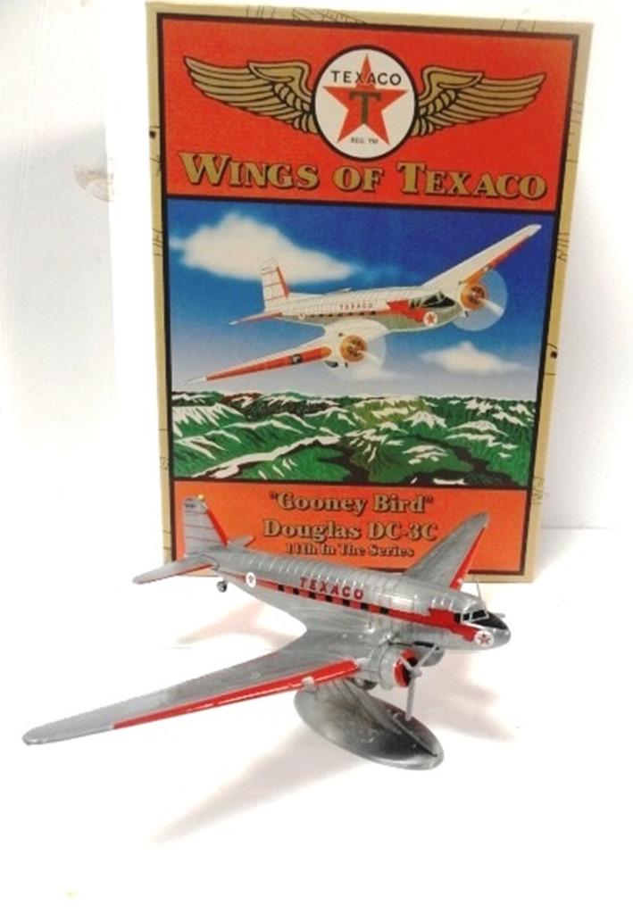 Ertl Texaco Gooney Bird Douglass DC-36 w/O/B: Wings of Texaco die cast airplane, 11th in series, 18 1/2" x 13 1/2" x 6"