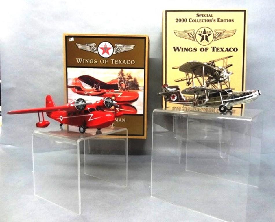 Ertl Texaco Die Cast Airplanes The Duck, 1940 Grumman: Wings of Texaco The Duck 1936 Keystone-Loening Commuter 8th in series, Grumman Goose 4th in series, 13 1/2" x 11" x 4"
