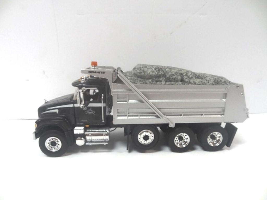 Die Cast Mack Jr. Axle Dump Truck: First Gear die cast tri-axle dump truck 9 1/2" x 4" x 3"