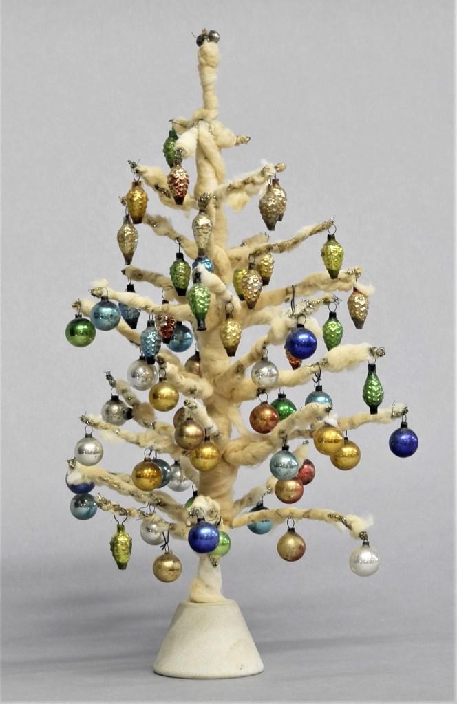 Antique German Batting Xmas Tree (1 of 2)
