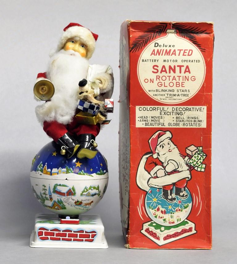 Vintage Animated Santa In O.b.