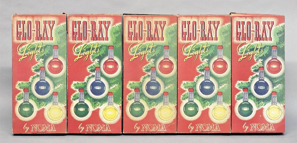 Five Boxes Of Vintage Noma Glo-Ray Christmas Lights (1 of 6)
