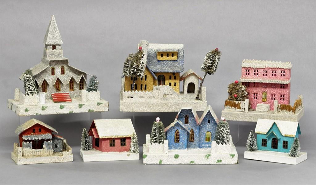 Seven Vintage Xmas Village Houses (1 of 1)