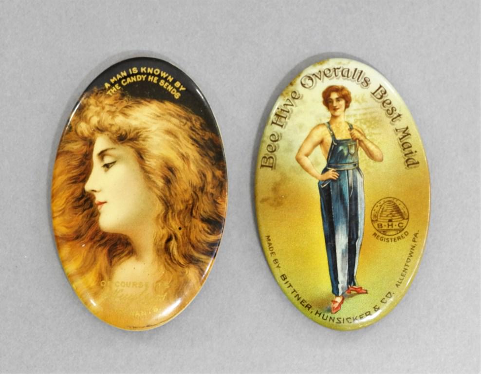 Two Celluloid Advertising Mirrors (1 of 2)