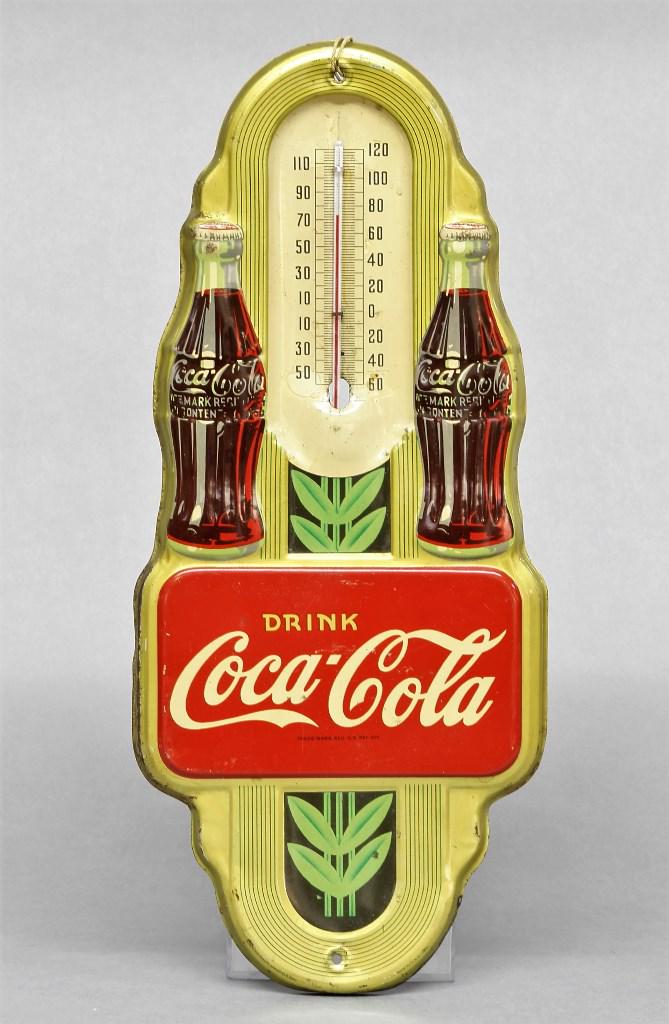 Vintage Coca Cola Tin Thermometer