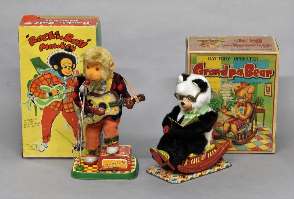 Vintage Alps Rock N Roll Monkey Playing Guitar