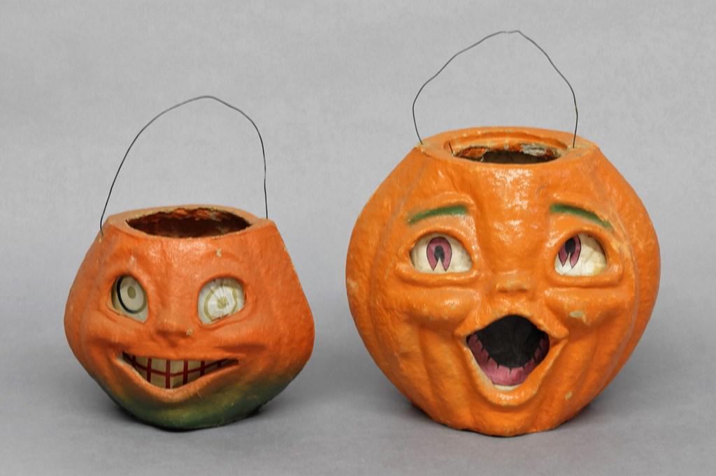 Two Vintage Pumpkin Candy Containers (1 of 2)