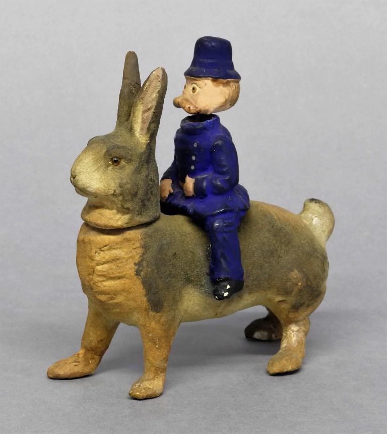 Policeman Nodder Riding Rabbit Candy Container (1 of 5)
