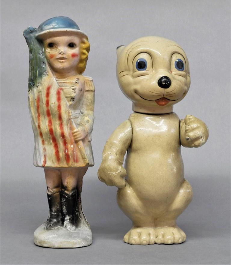 Chalk Flag Girl & Paper Mache Dog (1 of 2)