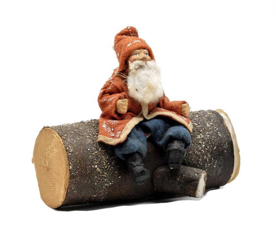 Antique Santa On Log Candy Container (1 of 7)
