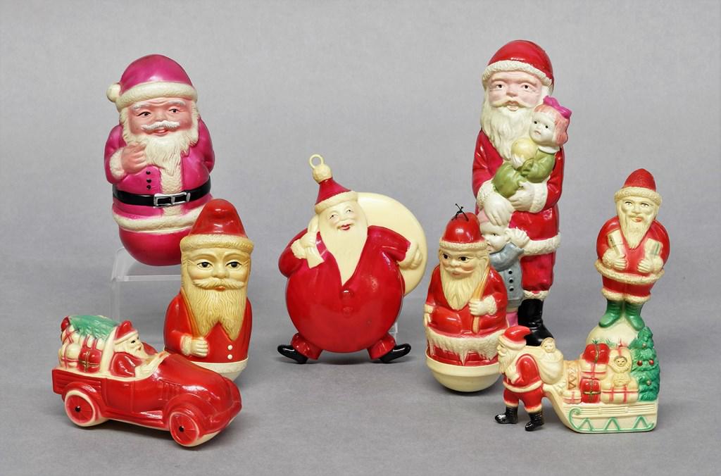 Eight Vintage Celluloid Xmas Decorations (1 of 3)