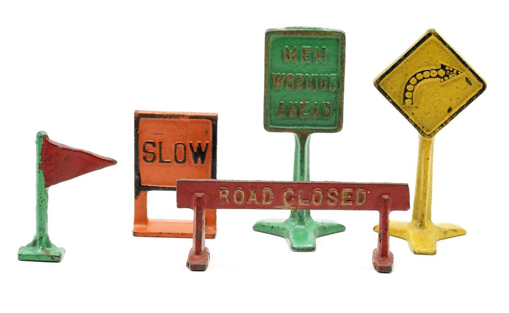 Group of Five Arcade Road Signs (1 of 1)