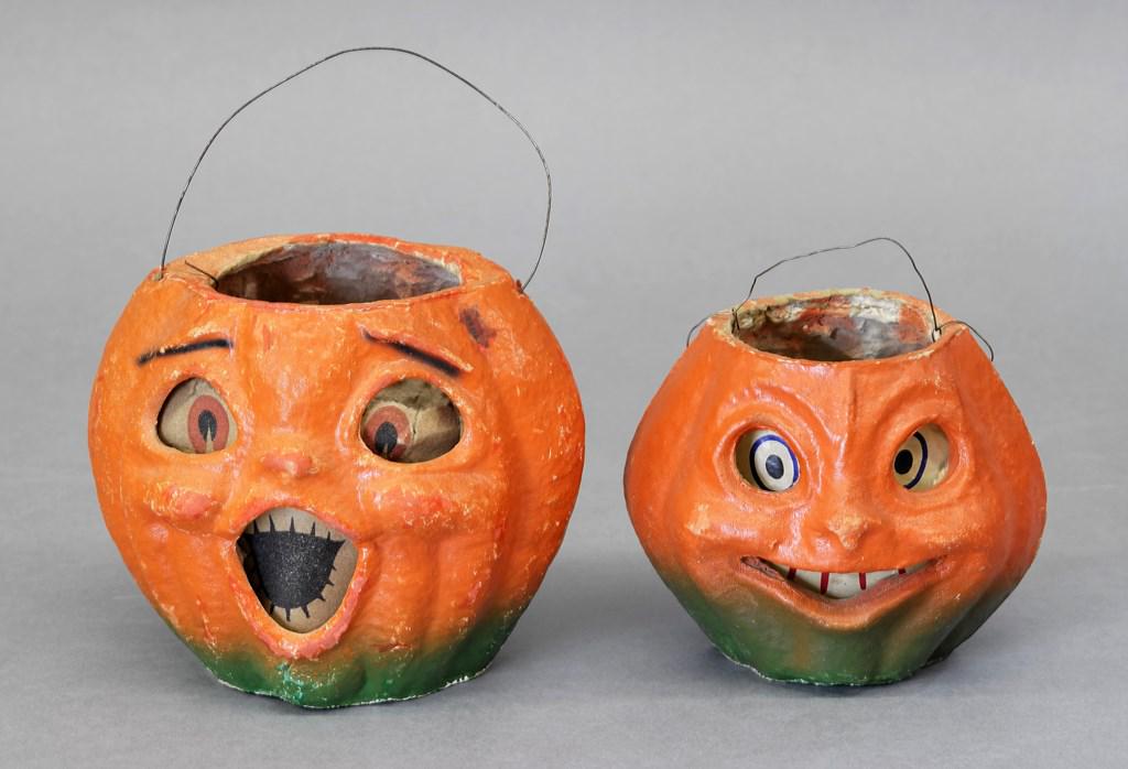 Two Halloween Pumpkin Candy Containers (1 of 2)