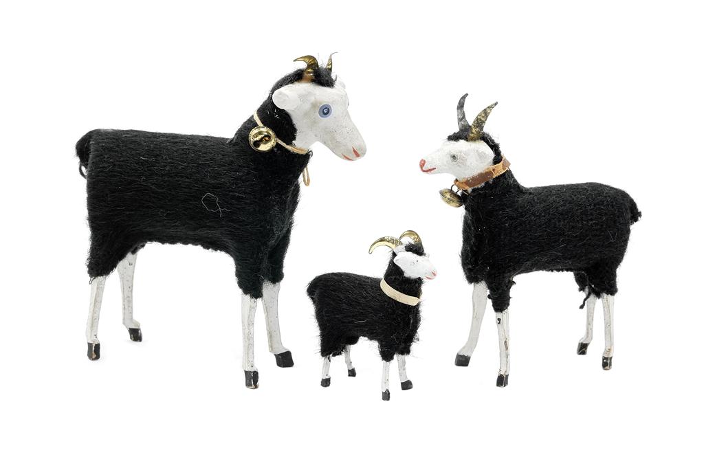 Three Antique German Sheep Decorations (1 of 2)