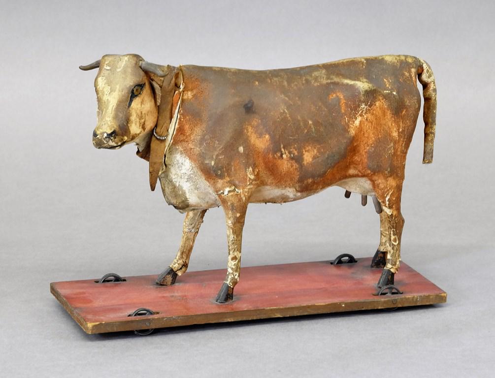 Large Antique Moo Cow Pull Toy (1 of 4)