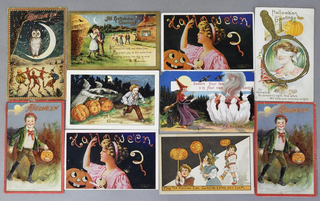 Ten Antique Halloween Postcards (1 of 1)