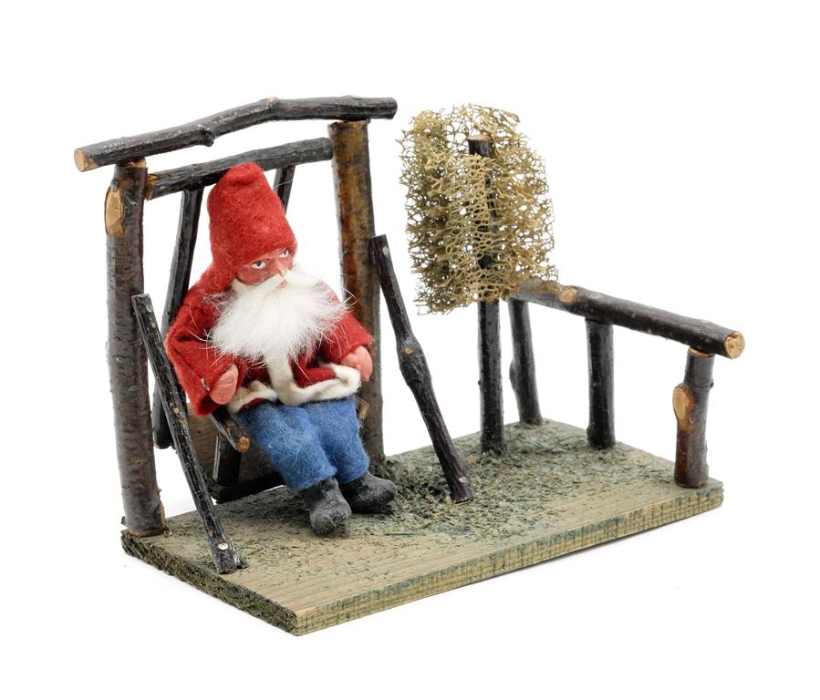 Antique German Santa On Swing Decoration (1 of 3)
